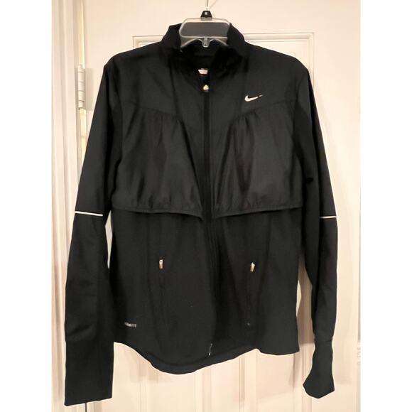 Nike Jackets & Blazers - Nike Fit Dry Running Biking Active Jacket Women Large Black Neutral Walking